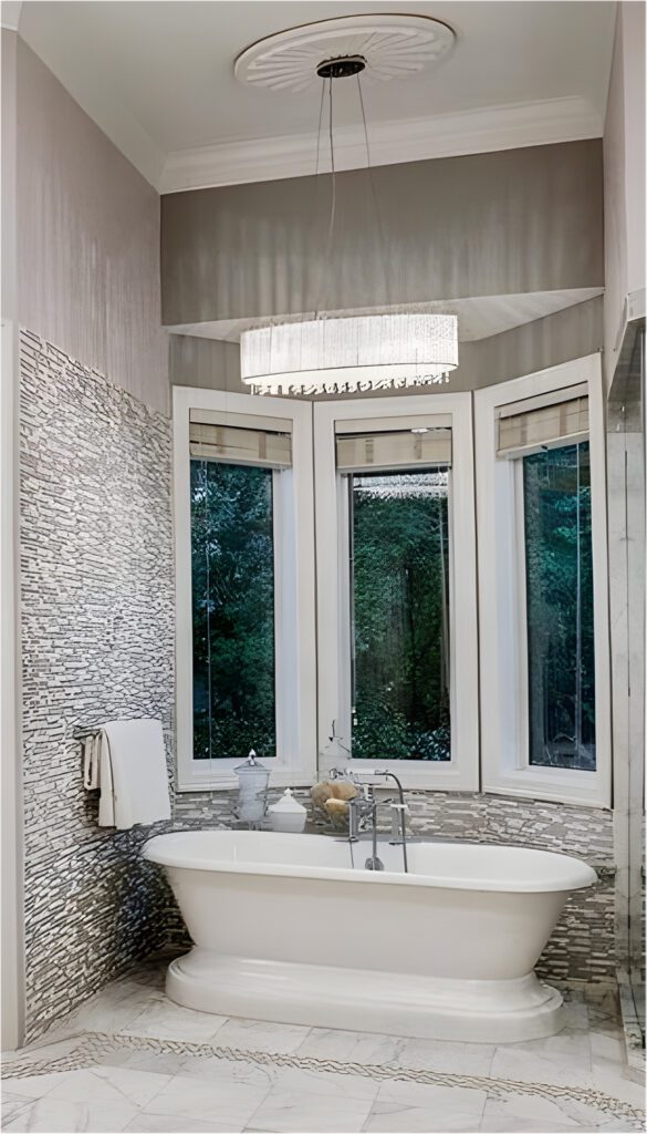 Sophisticated Bathroom with a Blend of Nature and Luxury
