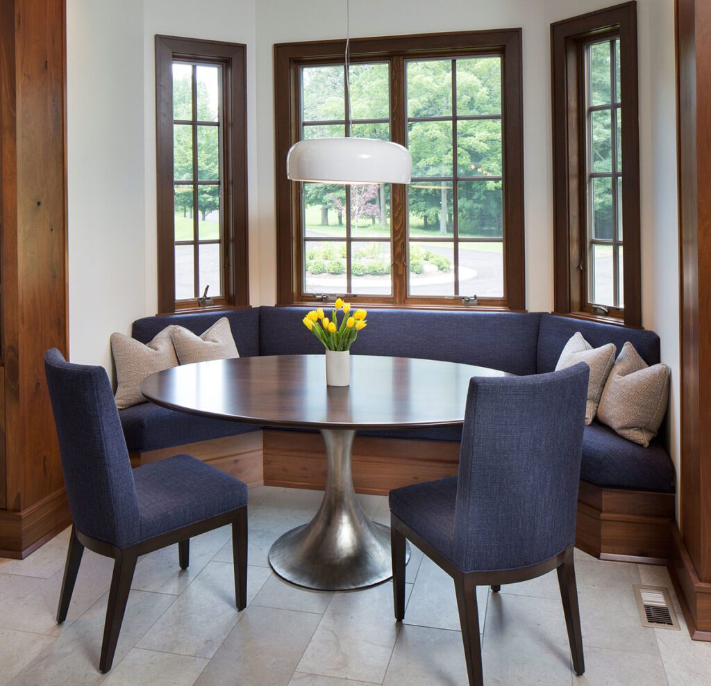 Curved Contemporary Banquette Seating