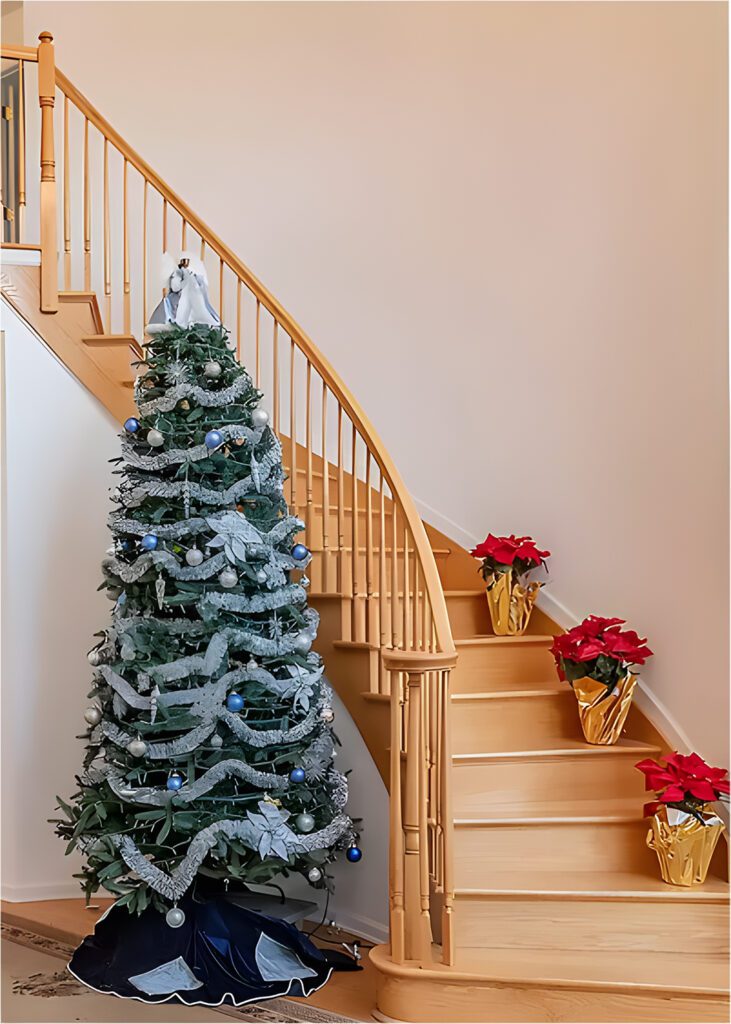 Decorating the Staircase for Christmas