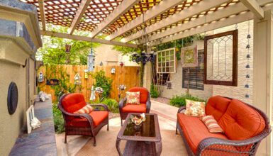 Perfect Mix of Rustic Patio and Urban Elegance