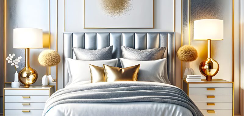 Silver and Gold Bedroom